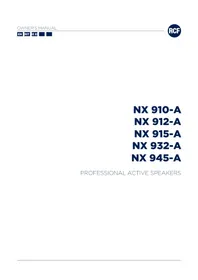 Notice RCF NX 910A Haut-parleur