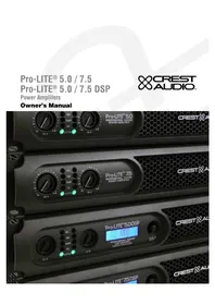 Notice CREST AUDIO PROLITE 7.5 Recepteur