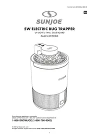 Notice Sun Joe SJBZ15WWHT Pest control