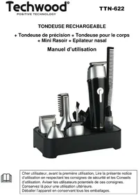 Notice TECHWOOD TTN622 Tondeuse à barbe