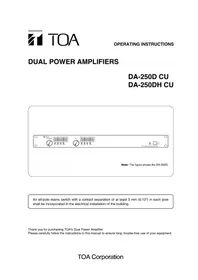 Notice TOA DA250DH Recepteur
