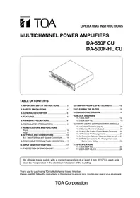 Notice TOA DA550F Recepteur