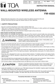 Notice TOA YW4500 Antenne TV