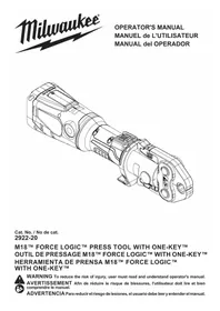 Notice MILWAUKEE M18 FORCE LOGIC ONEKEY 292222 Outil électrique de pressage