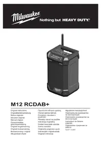 Notice MILWAUKEE M12 RCDAB+0 Radio