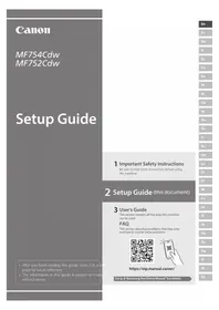 Notice CANON ISENSYS MF754CDW Inprimagailu