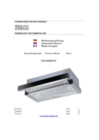 Notice PKM FS260BBGTY Dunstabzugshaube