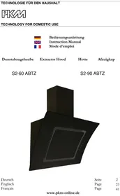 Notice PKM S290 ABTZ Dunstabzugshaube