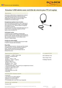 Notice DeLOCK 27179 Ecouteur