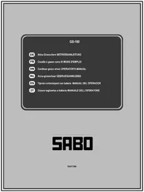 Notice SABO GS100 Grasmaaier