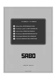 SABO 43Vario E - Tondeuse à gazon
