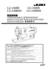 Notice JUKI LU1508N ミシン