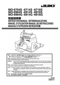 Notice JUKI MO6900G ミシン