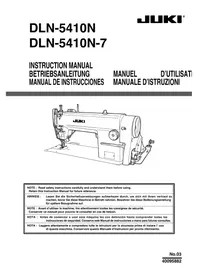 Notice JUKI DLN5410N7 Máquina de coser