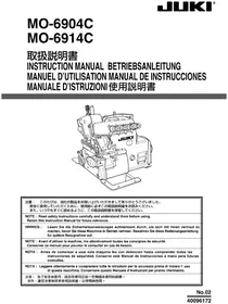 Notice JUKI MO6700C ミシン