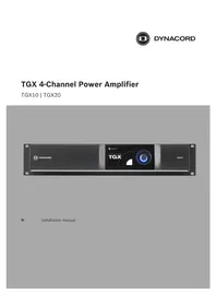 Notice DYNACORD TGX20 Recepteur