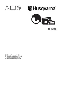Notice HUSQVARNA K 4000 Scie