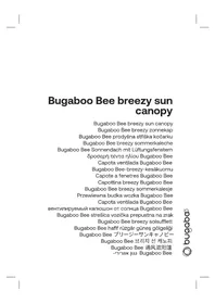 Notice Bugaboo BEE BREEZY SUN CANOPY Accessoire pour poussette