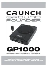 Notice Crunch GP1000 Caisson de basses