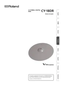 Notice ROLAND CY18DR Tambour ordinateur