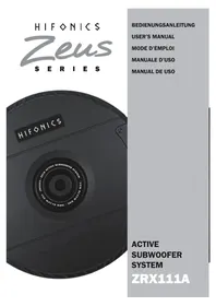 Notice Hifonics ZEUS ZRX111A Subwoofer