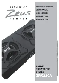 Notice Hifonics ZEUS ZRX220A Enceinte audio