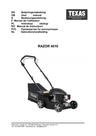 Notice Texas RAZOR 4010 Tondeuse à gazon