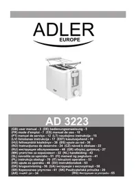Notice ADLER AD 3223 тостер