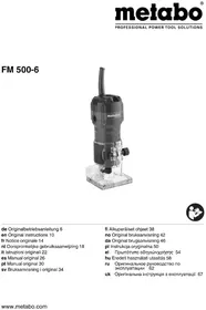 Notice METABO FM 5006 Routeur