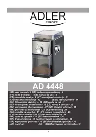 Notice ADLER AD 4448 Molinillo de cafe