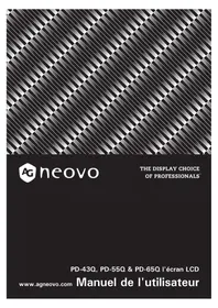 Notice AG Neovo PD65Q Moniteur