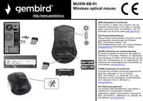 Notice Gembird MUSW6B01 Souris