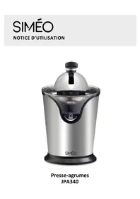 Notice SIMEO JPA340 Extracteur de jus