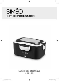 Notice SIMEO LBE195 Boîte repas électrique