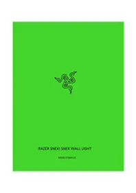 Notice RAZER SNEKI SNEK WALL LIGHT Lampe