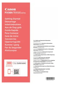 Notice CANON PIXMA TR4550 Skriver
