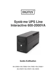 Notice Digitus DN170074 Alimentation d'énergie non interruptible