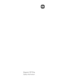 Notice Xiaomi 12T PRO Téléphone portable