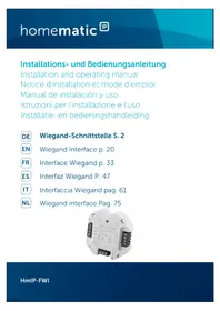 Notice Homematic IP HMIPFWI Recepteur