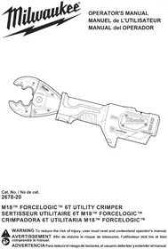 Notice MILWAUKEE M18 FORCE LOGIC 267820 Outil électrique