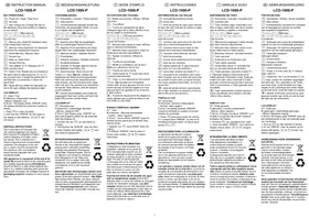 Notice OLYMPIA LCD1000P Calculatrice