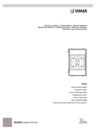Notice Vimar ELVOX 41016 Fingerprint Reader