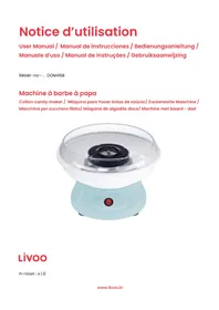 Notice LIVOO DOM468 Cotton candy machine