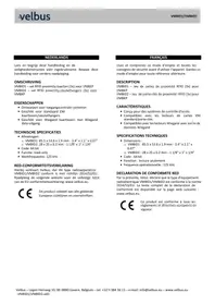 Notice Velbus VMBID2 Contrôle d'accès