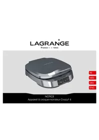Notice LAGRANGE CROQ'Y 4 189410 Gaufrier