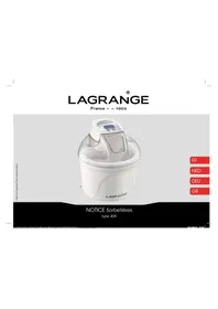 Notice LAGRANGE SORBETIèRES 409026 Machine à glace