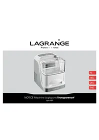 Notice LAGRANGE GLAçONS TRANSPARENCE 489003 Machine à glace
