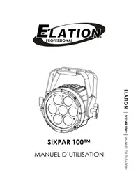 Notice Elation SIXPAR 100 Machine à effet