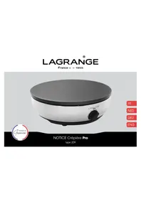 Notice LAGRANGE CRêPIèRE PRO 209001 Crépière