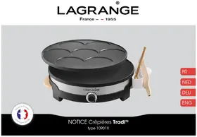 Notice LAGRANGE CRêPIèRE TRADI' 109011 Crépière